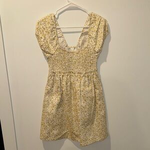 Altar'd State Yellow Floral Smocked Dress